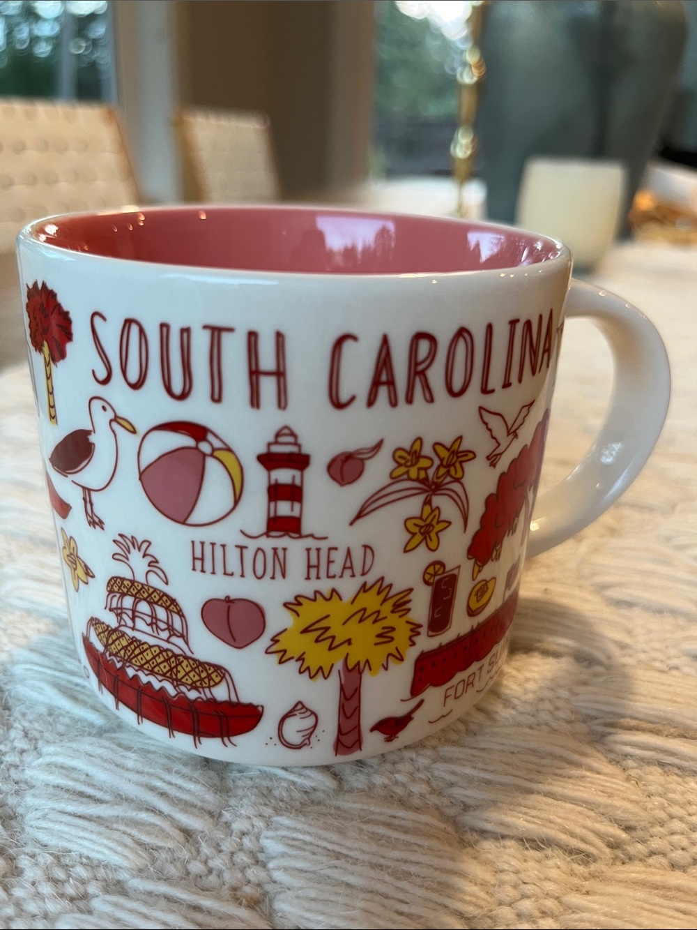 NWOT Starbucks South Carolina Hilton Head Mug - Pink & Red